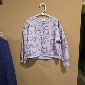 Stem Purple Graphic Kids Sweatshirt